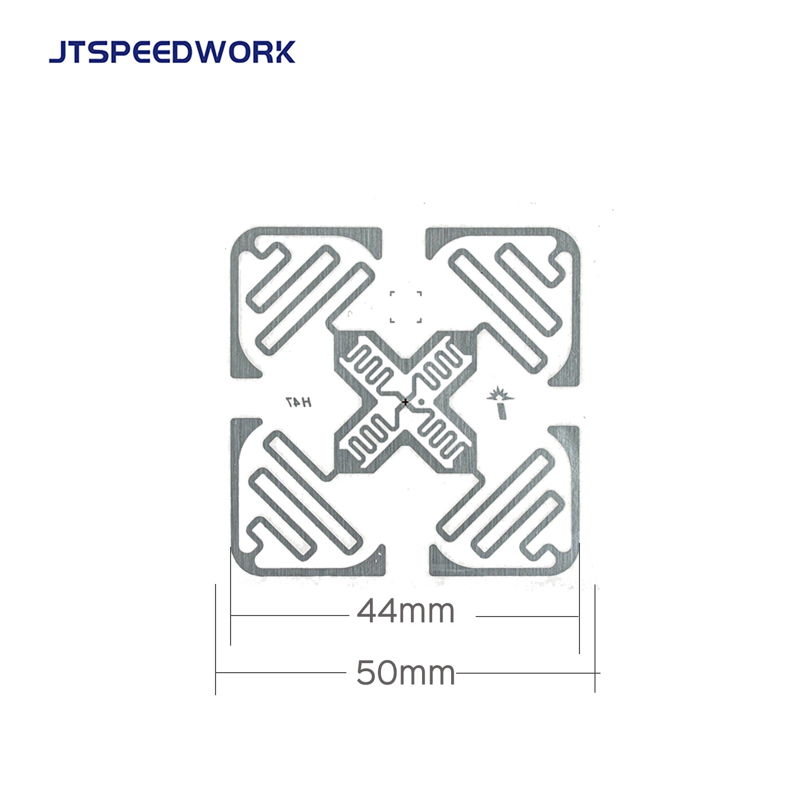 JT-IH47 50*50 ミリメートル UHF RFID 860-960MHz UCODE 9 ステッカー ラベル タグ